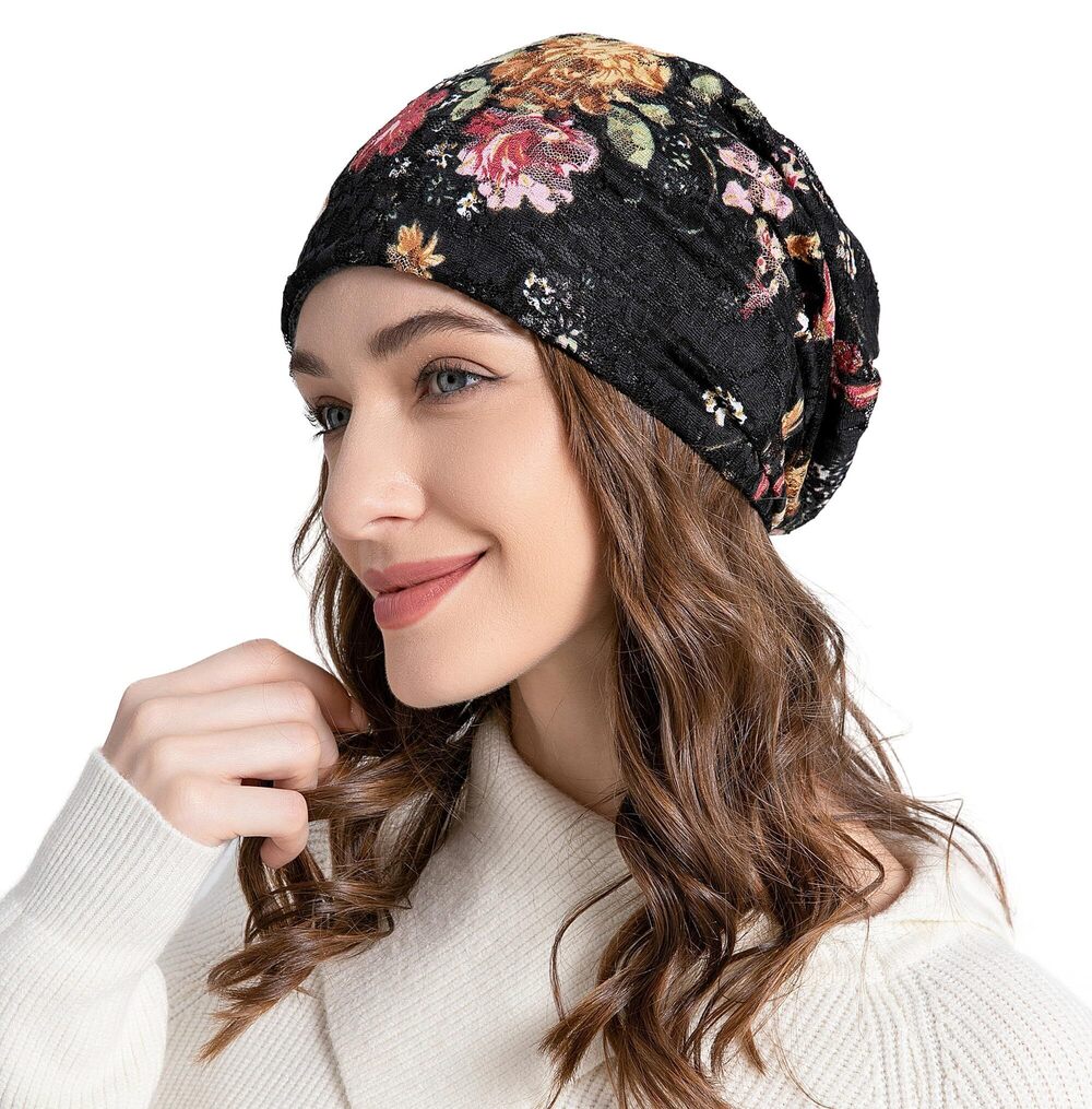 6238 Lightweight Fleece Slouchy Beanie Warm Winter Hat Chemo Headwear